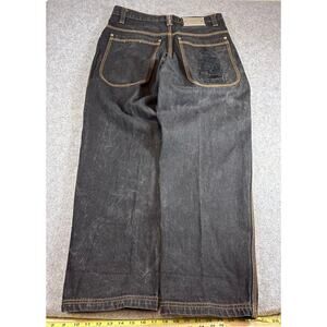 Vintage Johnny Blaze Wide Leg Jeans Mens 36x33 Black Denim Baggy Grunge Y2K